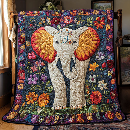 Elephant Flower WX1302047CL Quilt