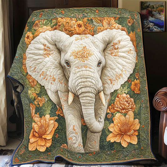 Elephant In Flower WY1001150CL Quilt