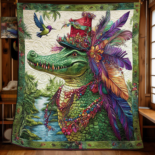 Feather Headress Crocodile WY1001154CL Quilt