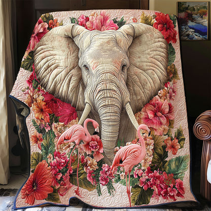 Flamingo And Elephant WY1001158CL Quilt