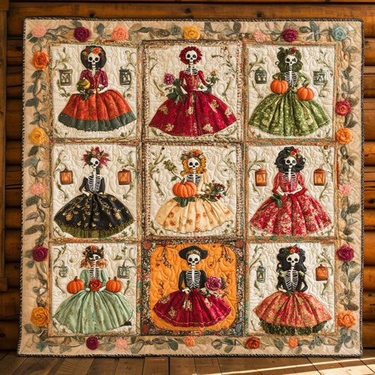 Floral Lace Skeleton Lady WN1908030CL Quilt