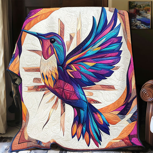Geometric Hummingbird WY1001160CL Quilt