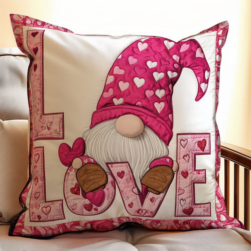 Gnome Valentine WX2101076CL Quilt Pillow Case