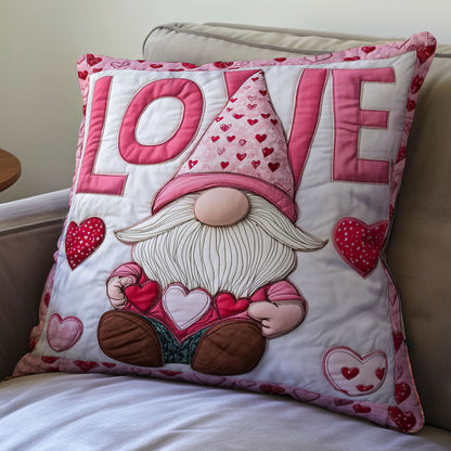 Gnome Valentine WX2101079CL Quilt Pillow Case