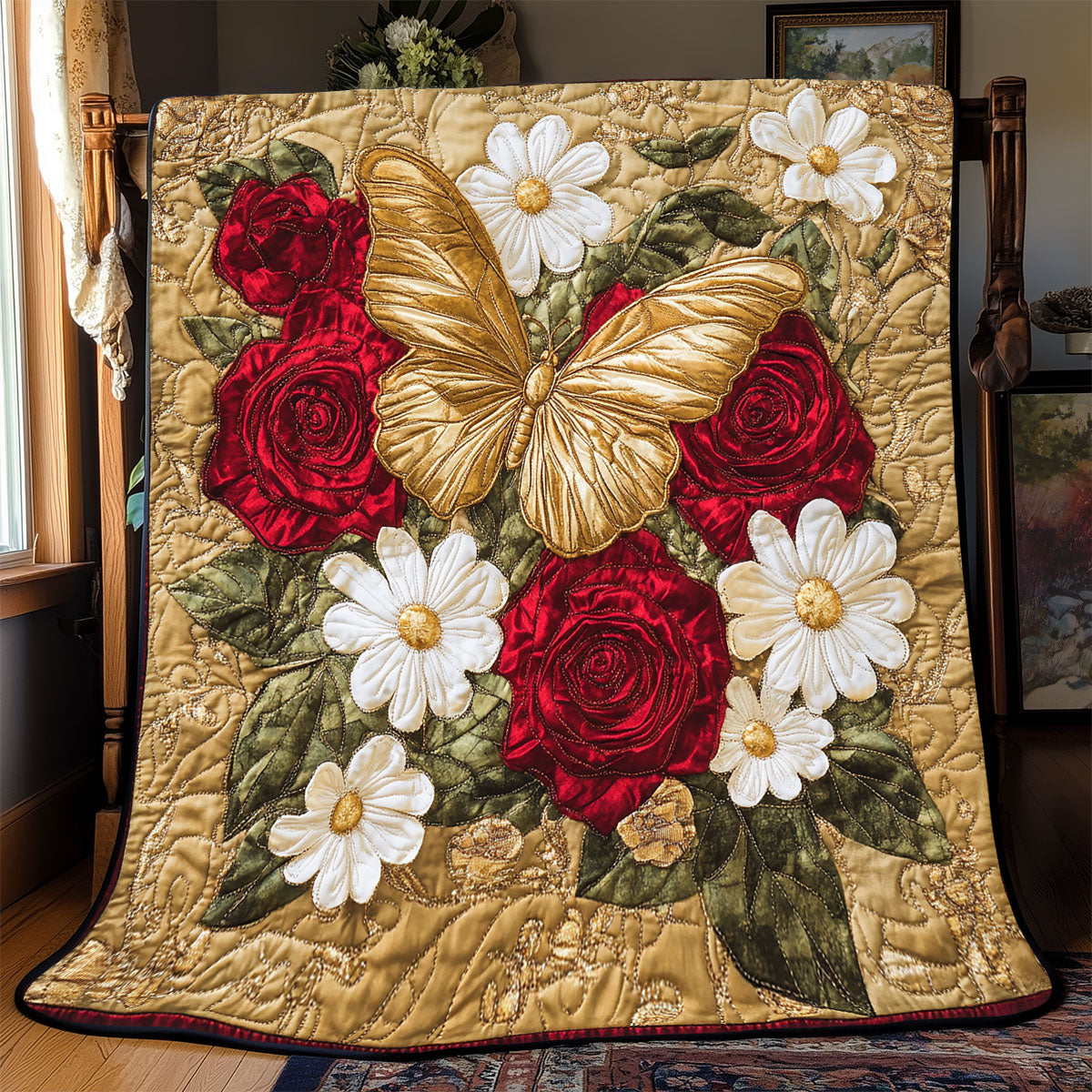 Gold Butterfly WX0502053CL Quilt