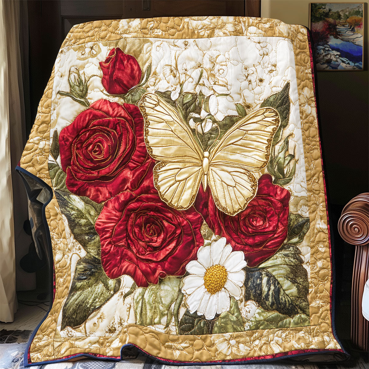 Gold Butterfly WX0502054CL Quilt