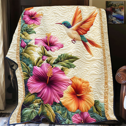 Hibicus And Hummingbird WY1001169CL Quilt