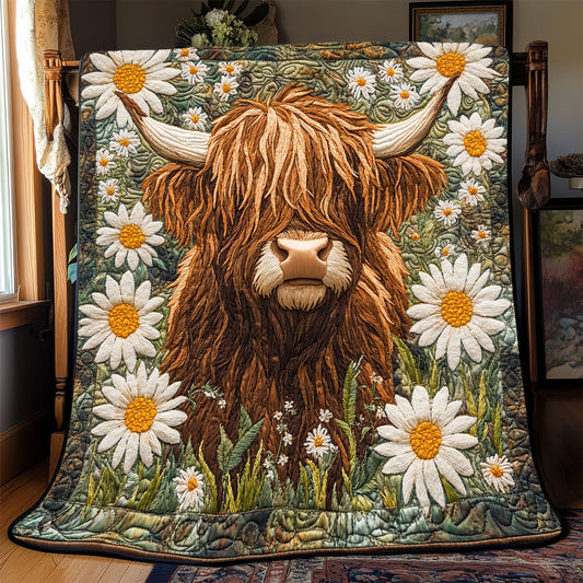Highland Cow Daisy WX0702045CL Quilt