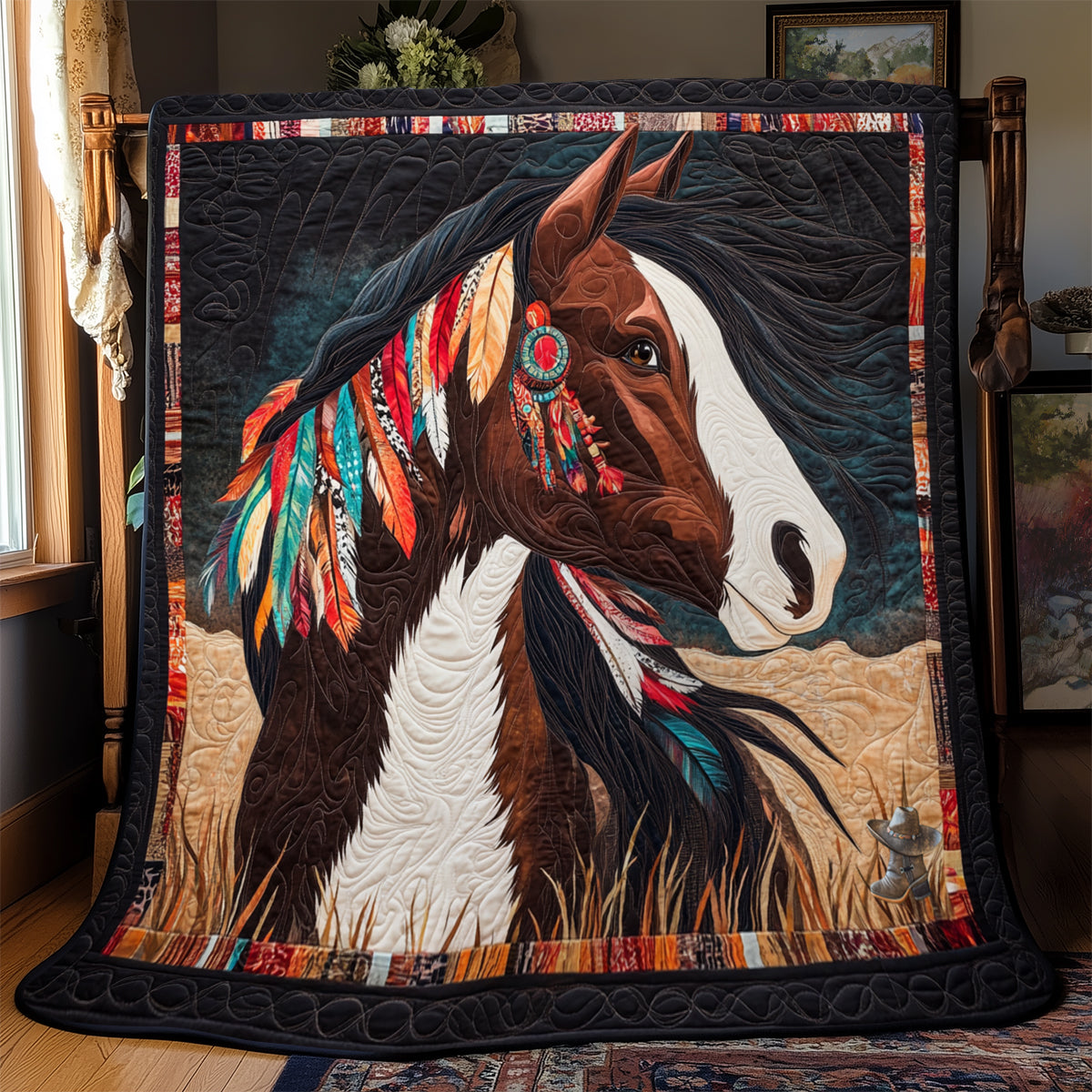 Horse Native American YR1112016CL Quilt