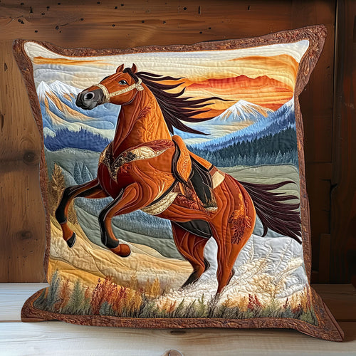 Horse WX0702155CL Quilt Pillow Case