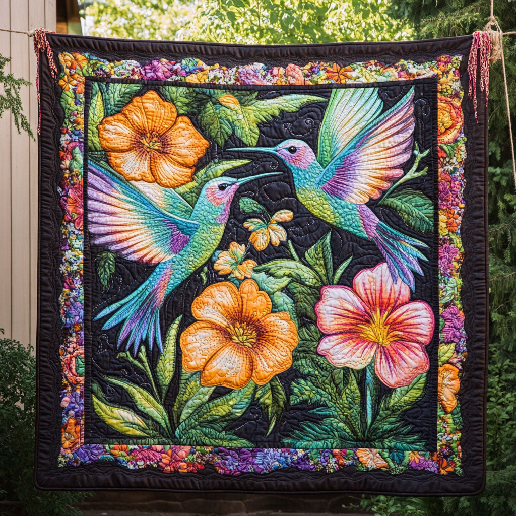 Hummingbird Flower WT2201004CL Quilt