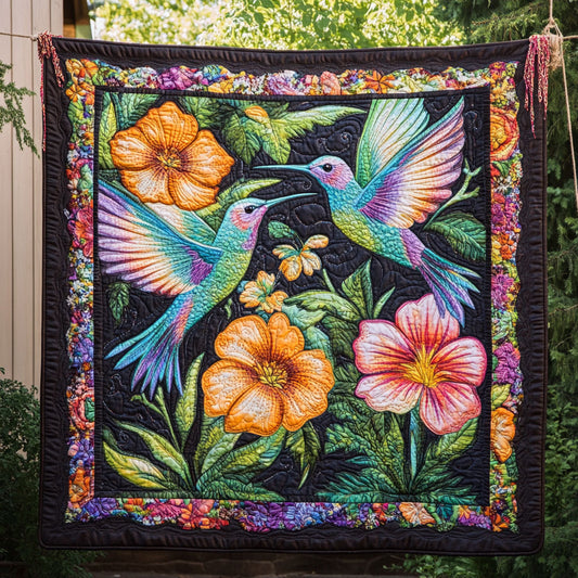 Hummingbird Flower WT2201004CL Quilt