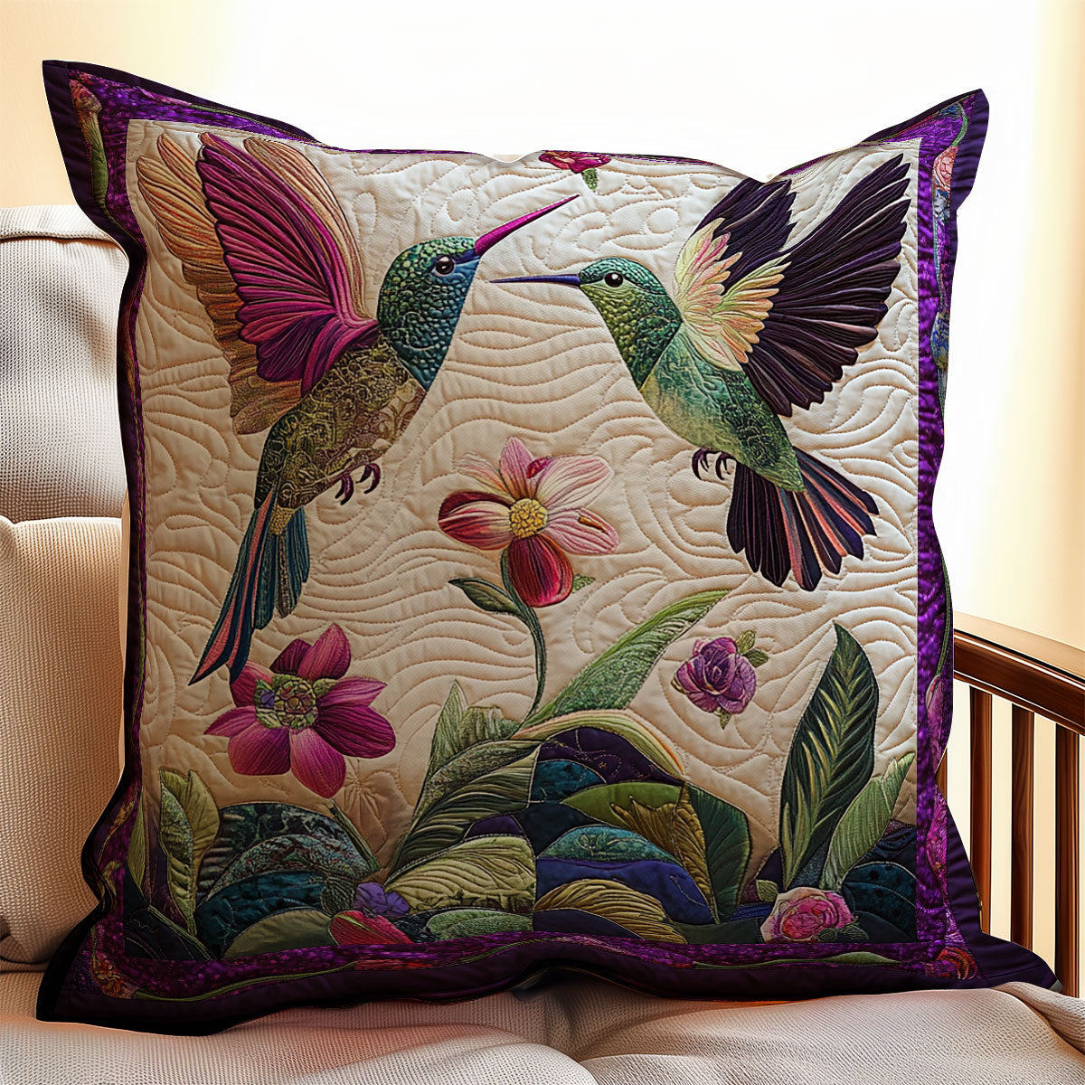 Hummingbird WX0602136CL Quilt Pillow Case