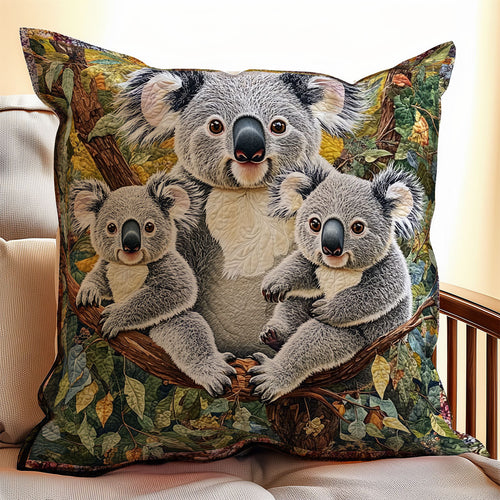 Koala Family WX0802154CL Quilt Pillow Case