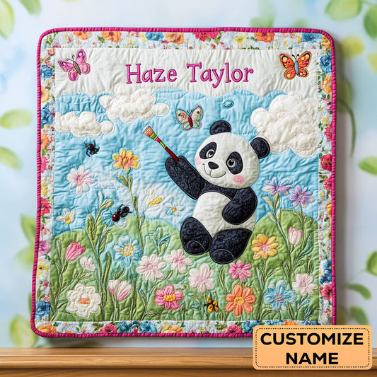 Little Panda Joy WN2107028CL Personalized Baby Quilt