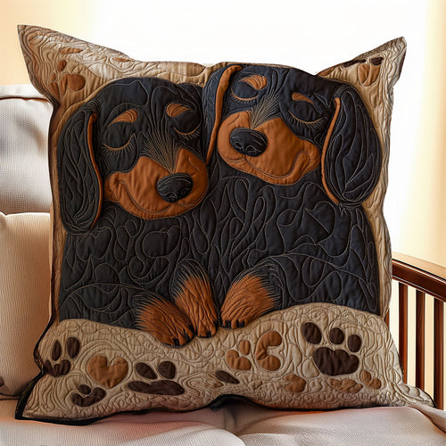 Lovely Dachshund WX1902062CL Quilt Pillow Case