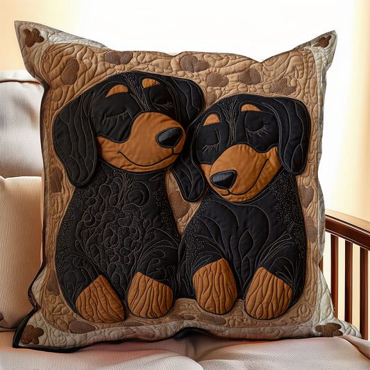 Lovely Dachshund WX1902065CL Quilt Pillow Case