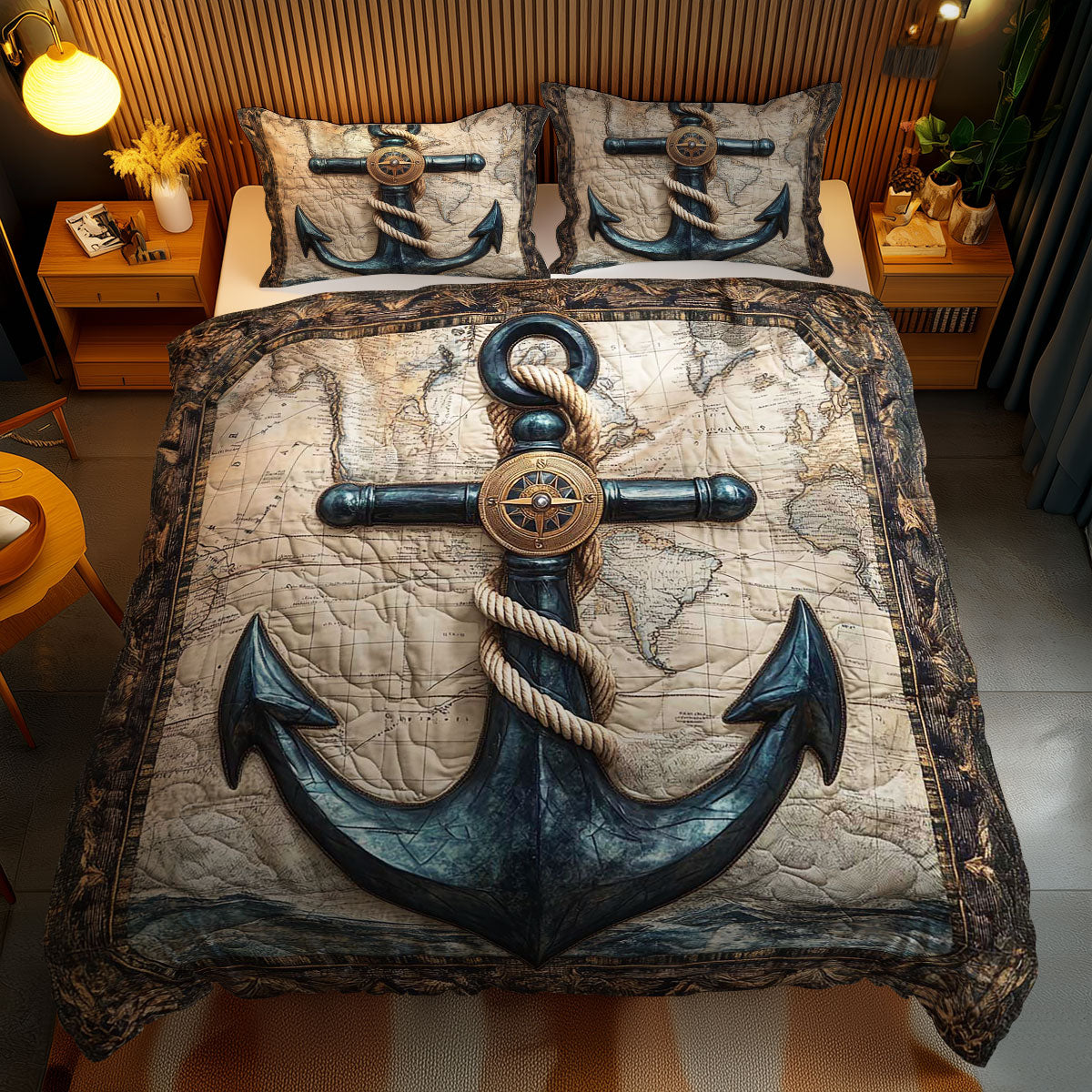 Stormy Seas Anchor WN0602091CL Duvet Cover Set