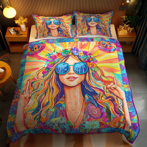 Sunshine Hippie Girl WN1102083CL Duvet Cover Set