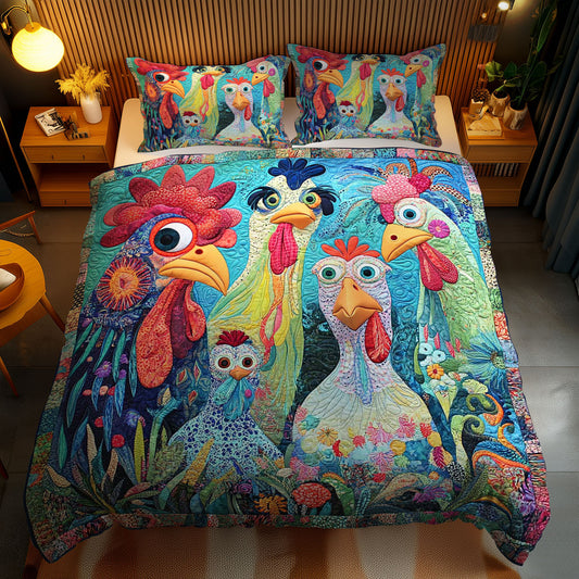 Wacky Chicken Funny WN2502081CL Duvet Cover Set