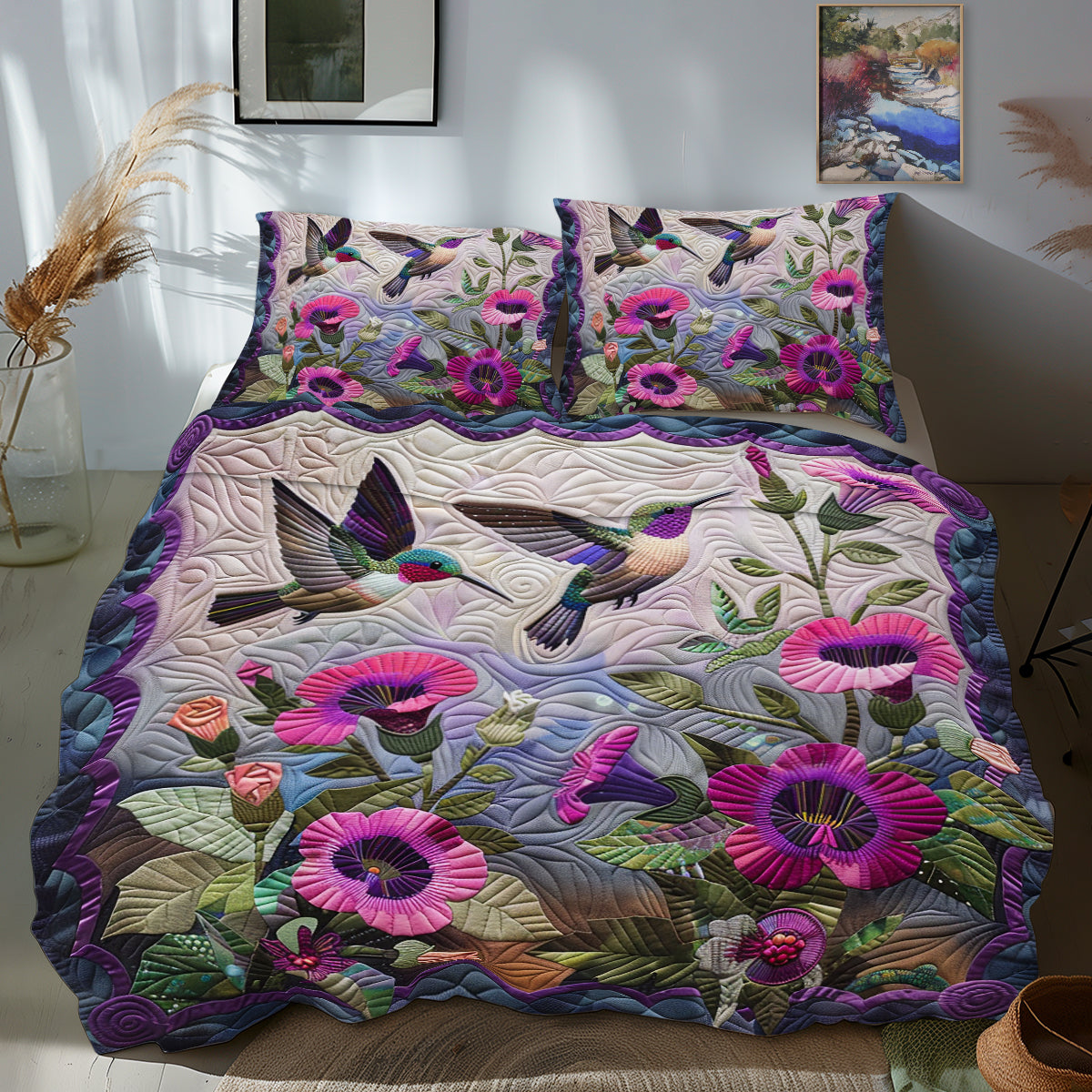 Hummingbirds XR0808062CL Duvet Cover Set