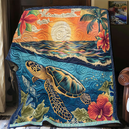 Hibiscus Turtle Twilight WN1709058CL Quilt