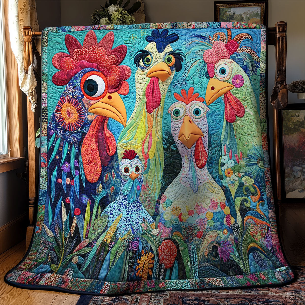 Wacky Chicken Funny WN2502055CL Quilt