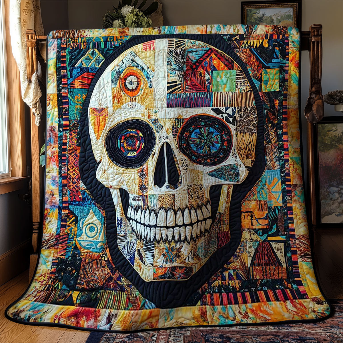 Warrior African Skull WN2702009CL Quilt