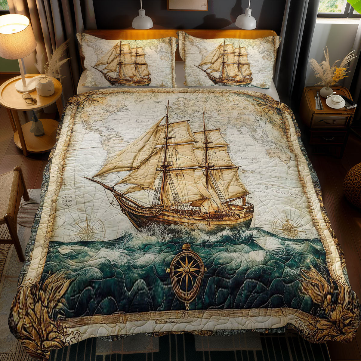 Nautical Sailboat WN0602082CL Duvet Cover Set