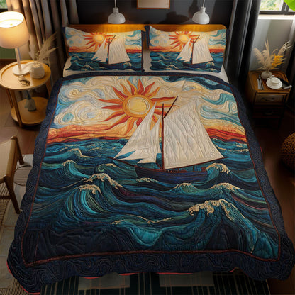 Sunset Sailboat WN0602092CL Duvet Cover Set