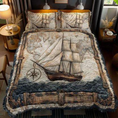 Voyager’s Sailboat WN0602103CL Duvet Cover Set