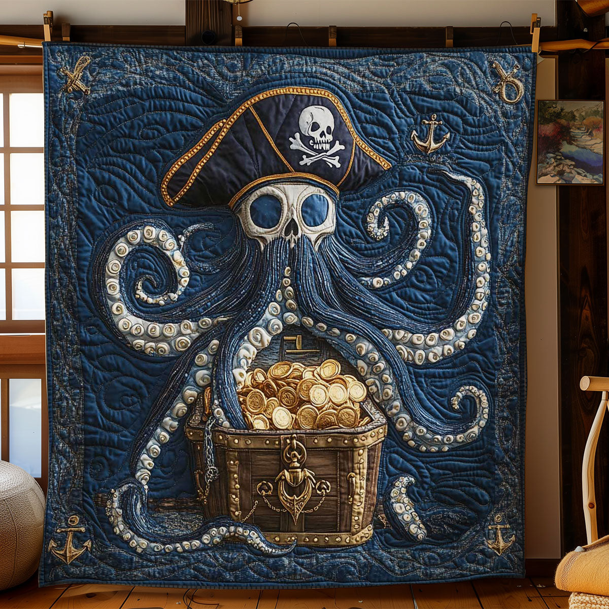 Pirate’s Octopus WN2702084CL Quilt