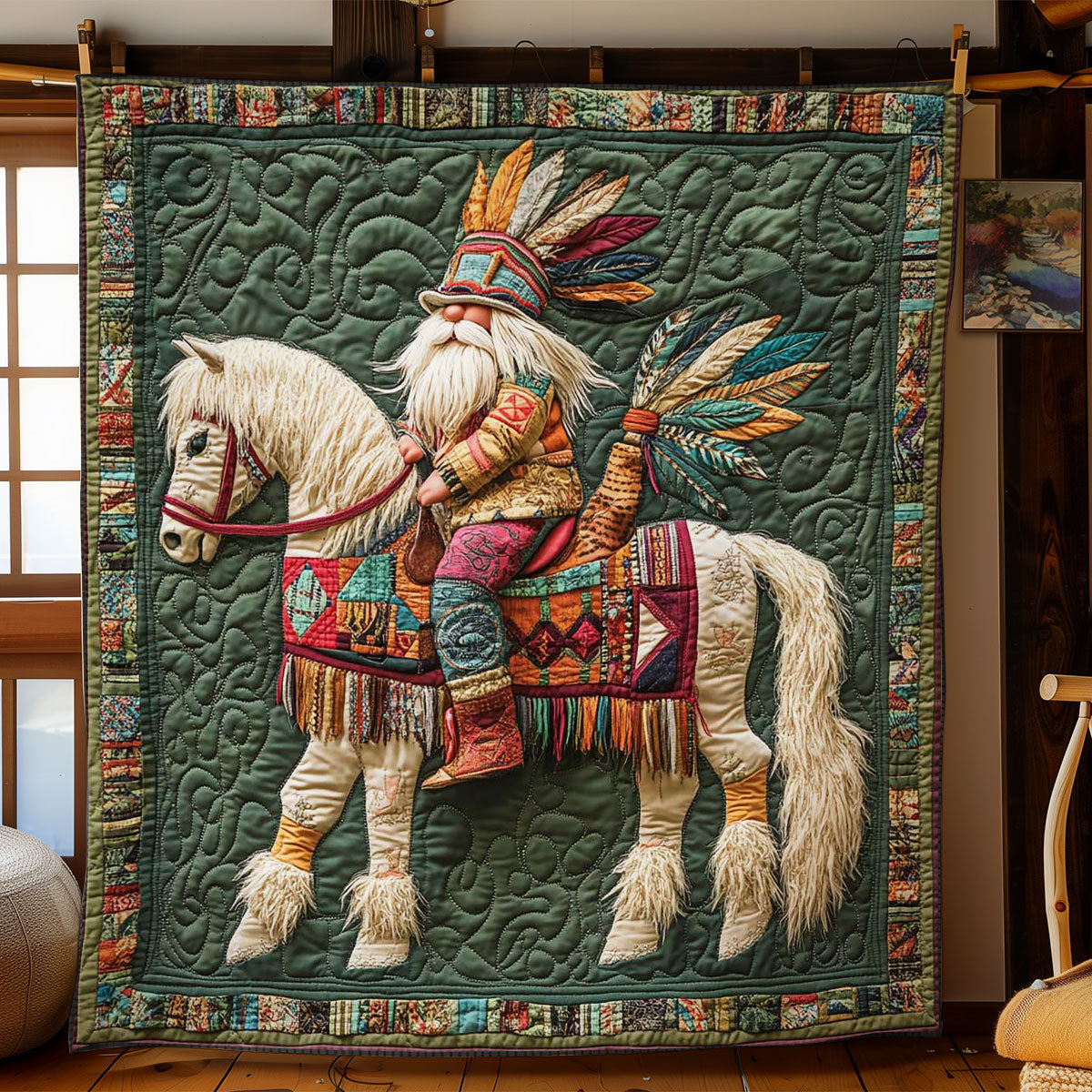 Tribal Gnome Rider WN2001037CL Quilt