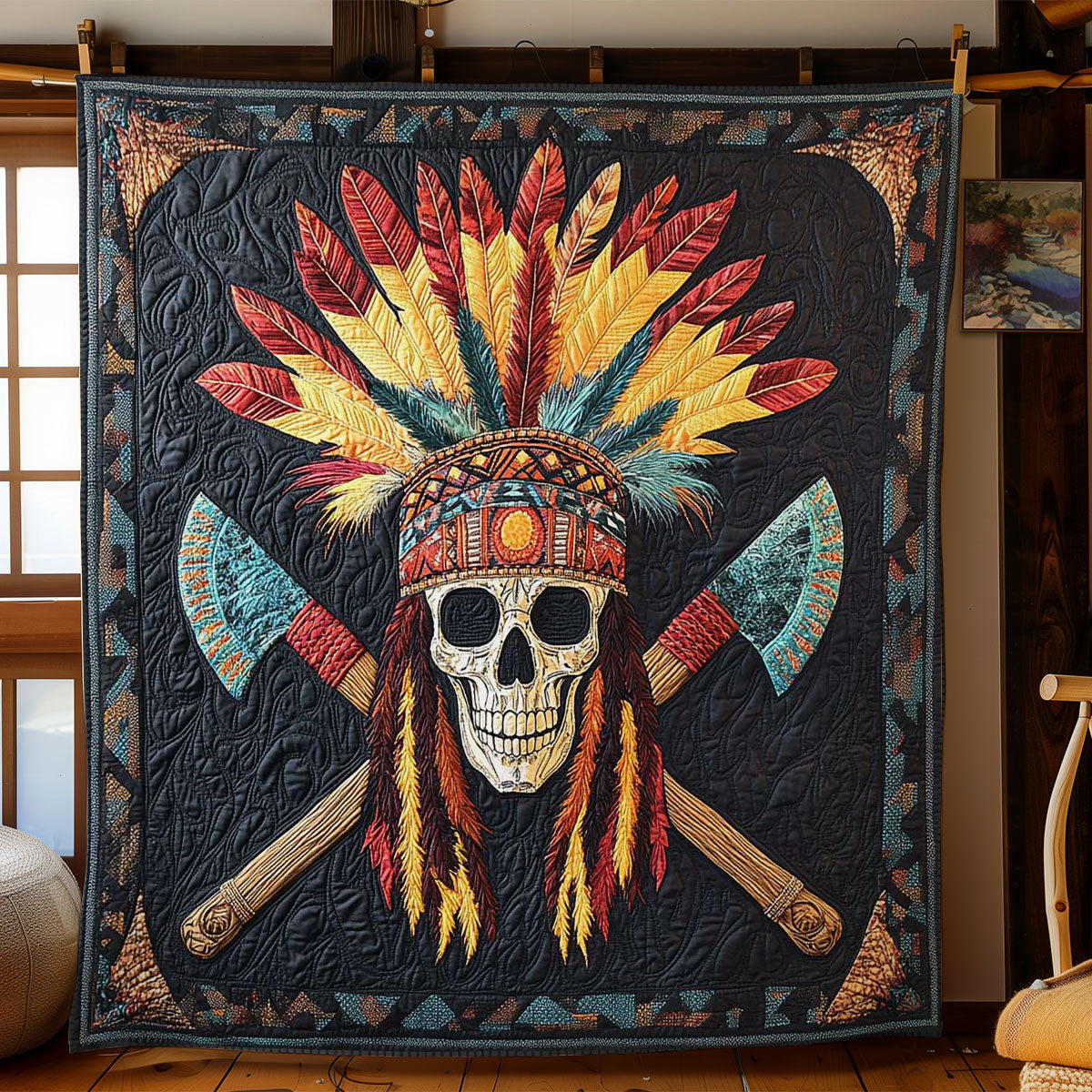 Warrior Skull Mandala WN2001026CL Quilt