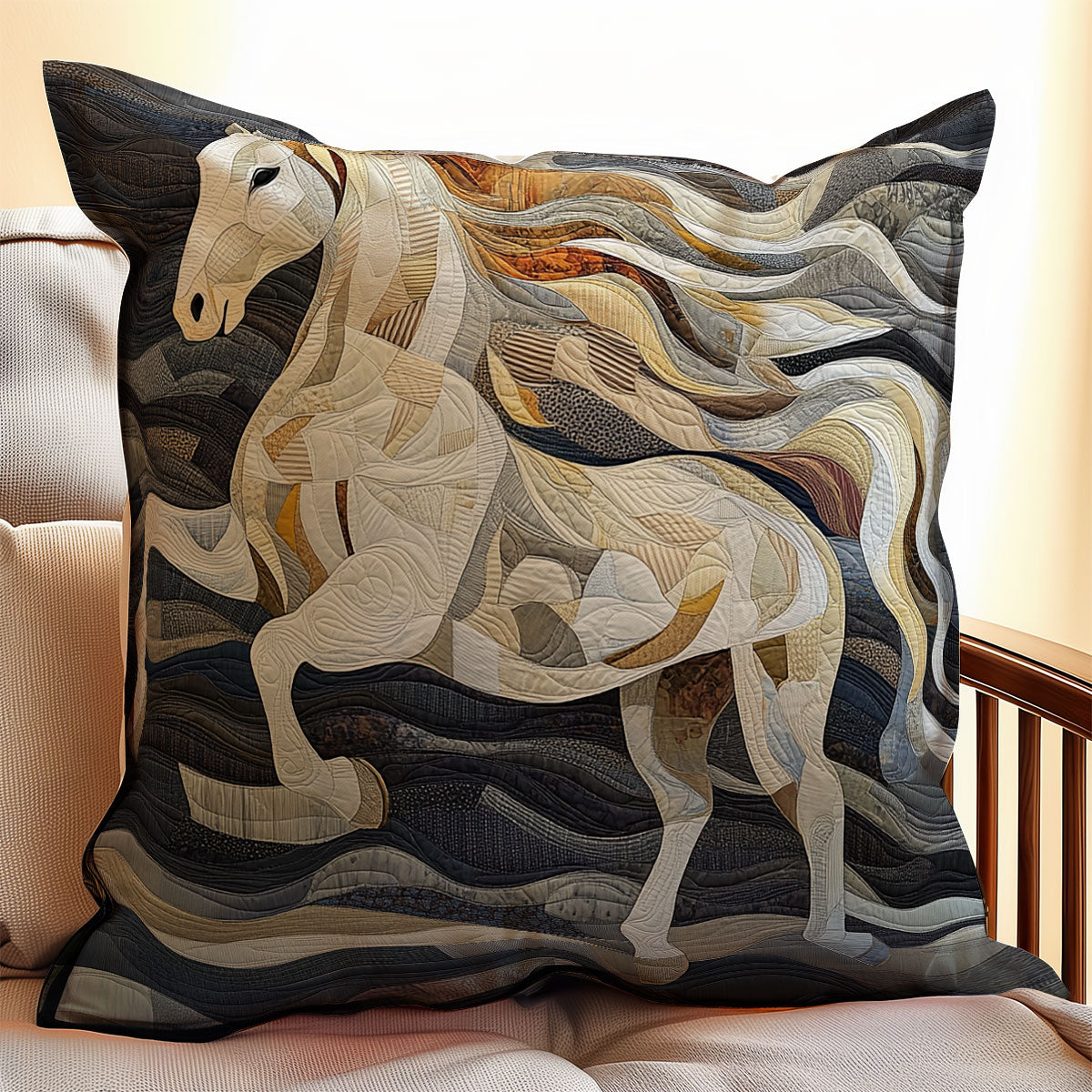 Majestic Horse WX0802157CL Quilt Pillow Case