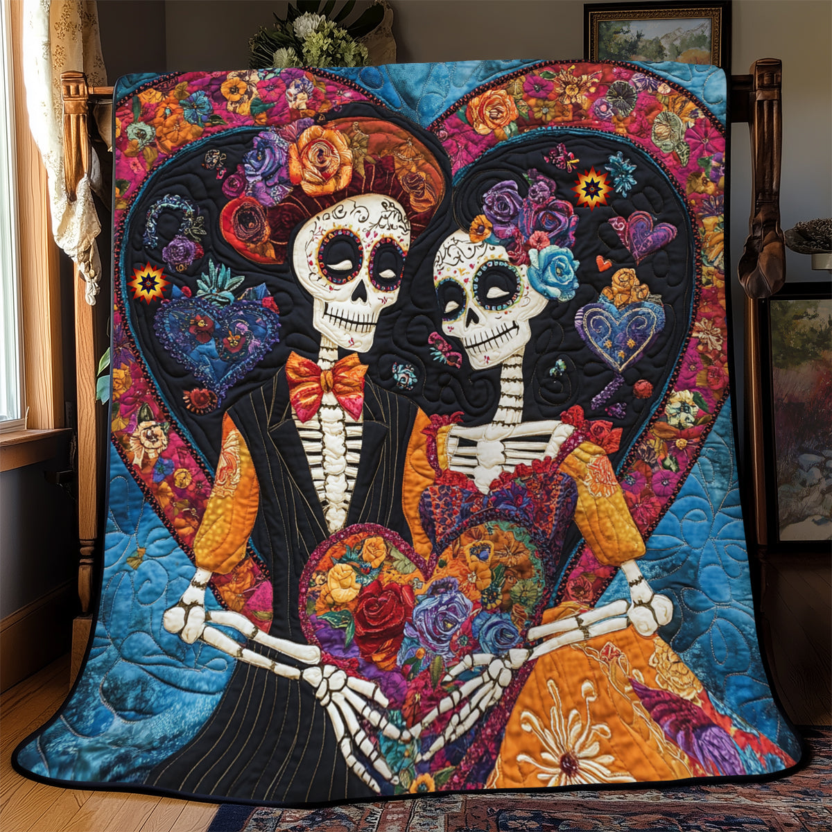 Couple Heart Mexican YR1112041CL Quilt