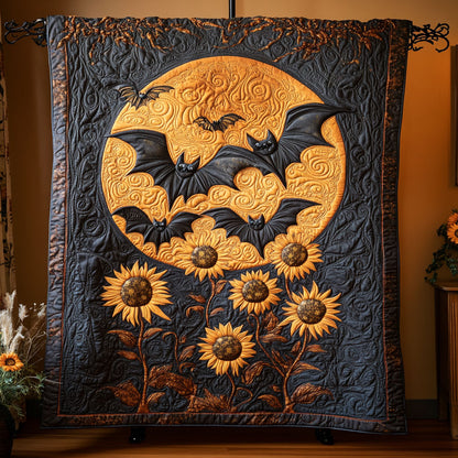 Midnight Sunflower Halloween WY1507057CL Quilt