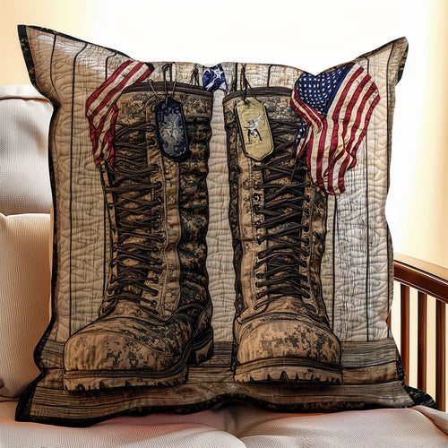 Military Boot WX0802167CL Quilt Pillow Case