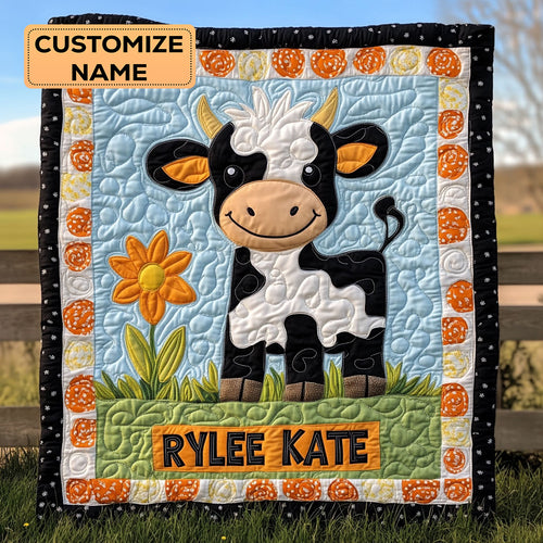 Moo Moo Nap WJ1507004CL Personalized Baby Quilt