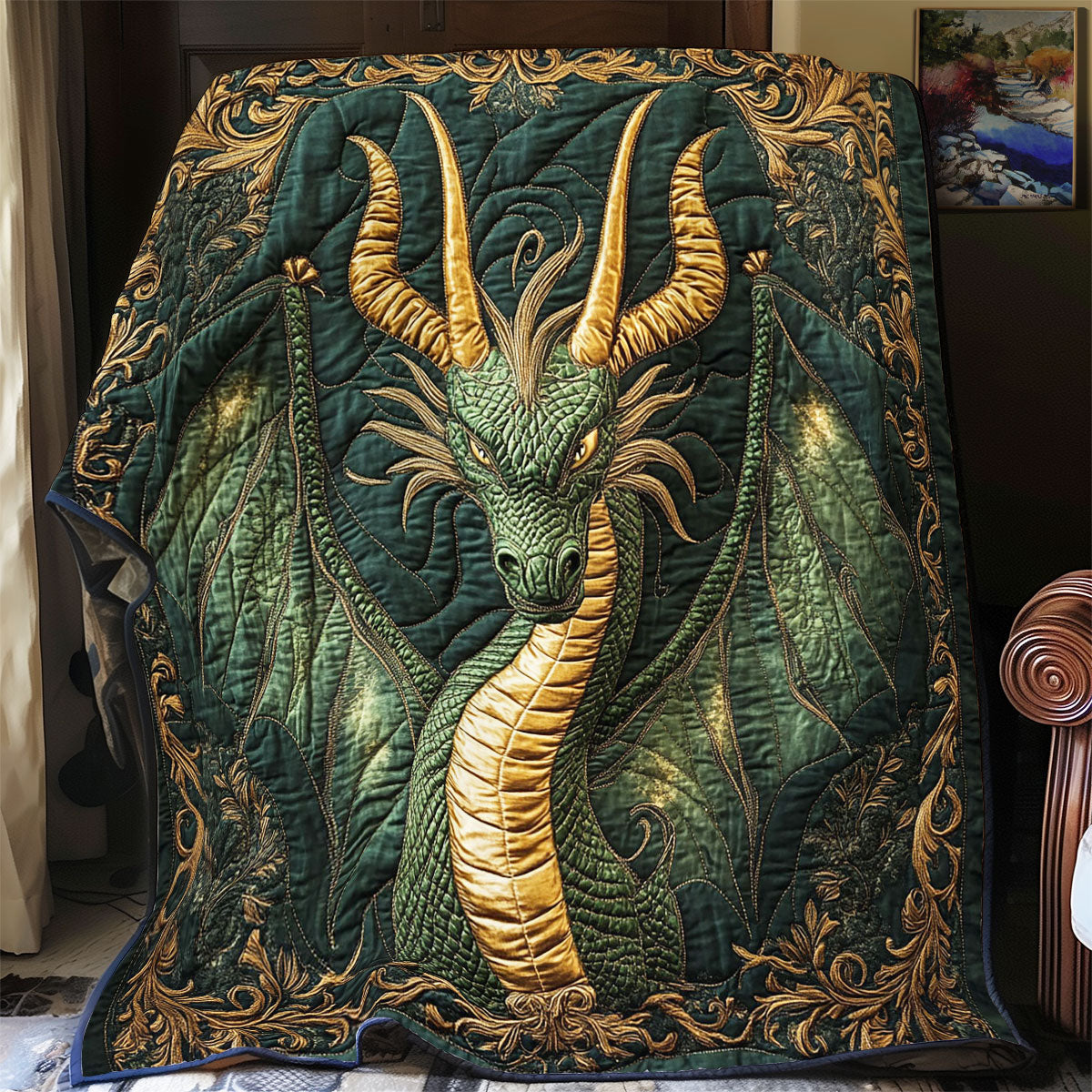 Mystic Forest Dragon WY2103069CL Quilt