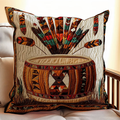 Native American Drum WX0602158CL Quilt Pillow Case