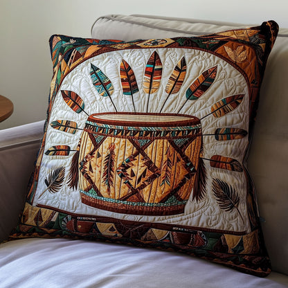 Native American Drum WX0602159CL Quilt Pillow Case