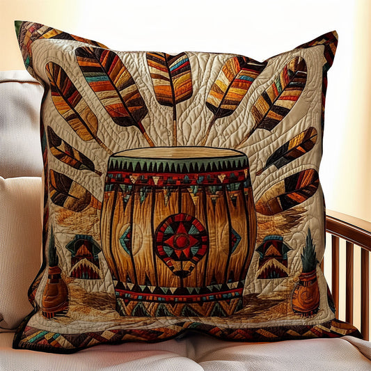 Native American Drum WX0602160CL Quilt Pillow Case