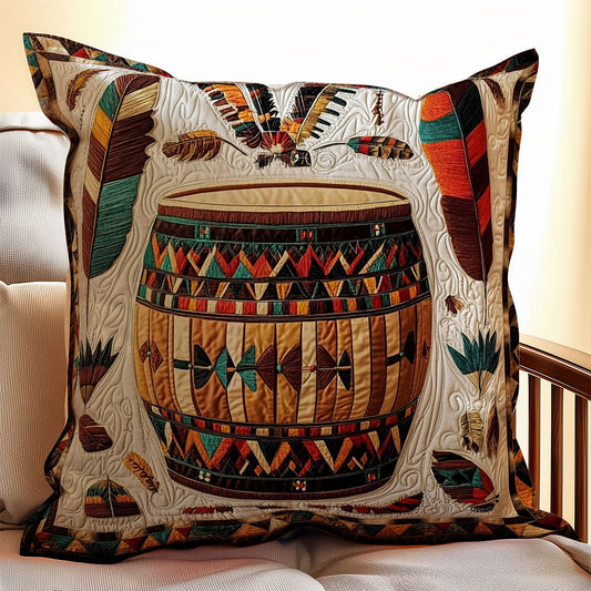 Native American Drum WX0602165CL Quilt Pillow Case