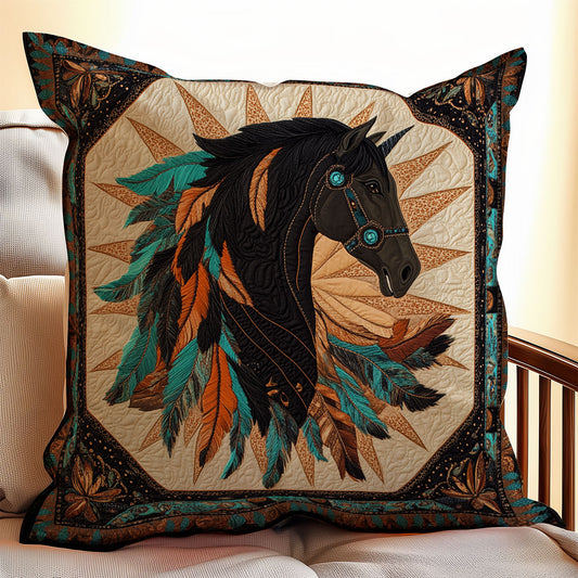 Native American Horse WX1902071CL Quilt Pillow Case