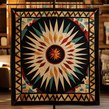 Native Triangle Sunburst Echo WY1507037CL Quilt