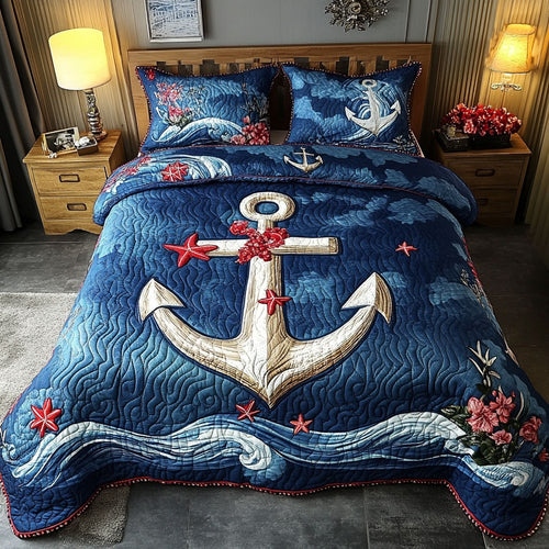 Nautical Blue Anchor WJ2203052CL Duvet Cover Set