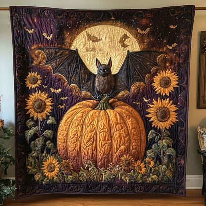 Night Garden Bat Pumpkin WY1507056CL Quilt