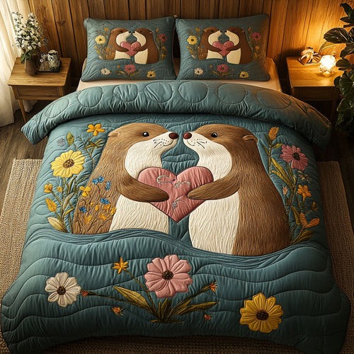 Otterly Adorable Love WJ0602071CL Duvet Cover Set