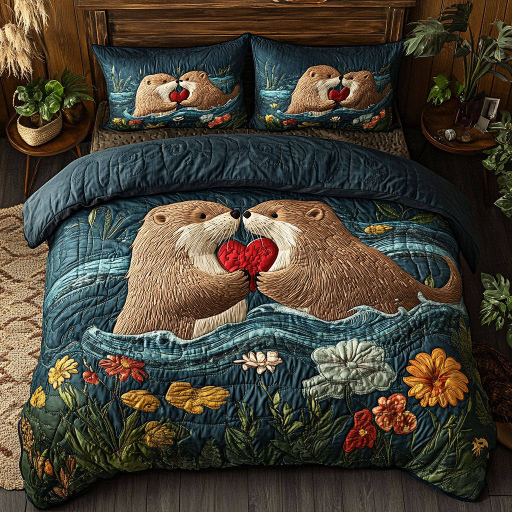 Otterly Adorable Love WJ0702052CL Duvet Cover Set